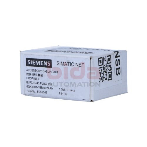 Siemens 6GK1901-1BB10-2AA0 (6GK1 901-1BB10-2AA0) Industrial Ethernet FastConnect RJ45 Plug 180 2x 2, RJ45 Steckverbinder (10/100 Mbit/s)