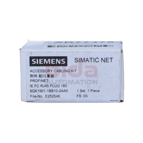Siemens 6GK1901-1BB10-2AA0 (6GK1 901-1BB10-2AA0) Industrial Ethernet FastConnect RJ45 Plug 180 2x 2, RJ45 Steckverbinder (10/100 Mbit/s)
