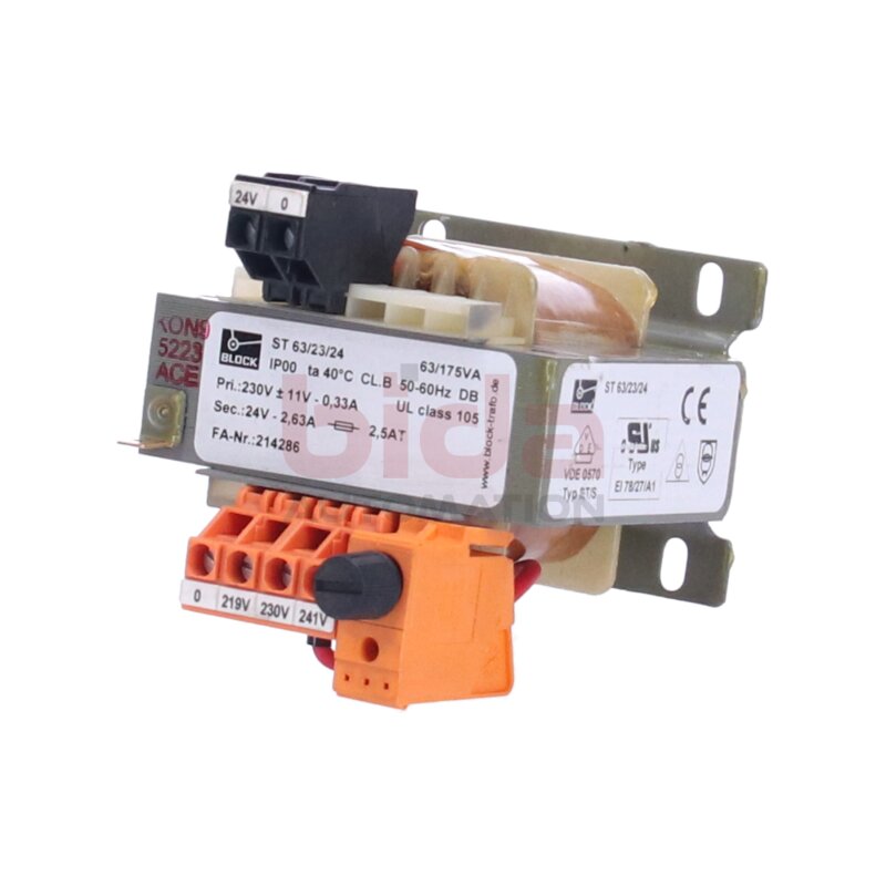 BLOCK ST63/23/24 (214286) Sicherheitstransformator Safety transformer