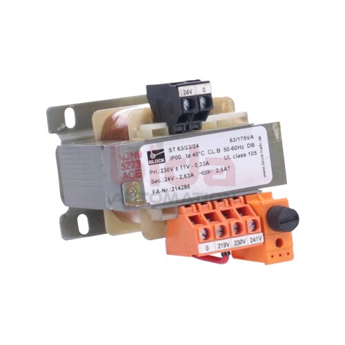 BLOCK ST63/23/24 (214286) Sicherheitstransformator Safety transformer