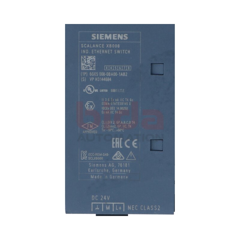 Siemens 6GK5008-0BA00-1AB2 / 6GK5008-0BA00-1AB2 SCALANCE XB008 Unmanaged Industrial Ethernet Switch