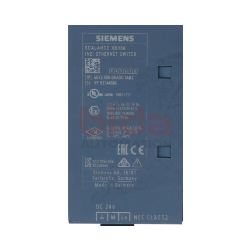 Siemens 6GK5008-0BA00-1AB2 / 6GK5008-0BA00-1AB2 SCALANCE XB008 Unmanaged Industrial Ethernet Switch