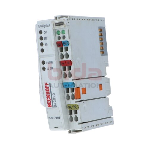 BECKHOFF BK2020 Lightbus-Buskoppler / Lightbus coppler 24V DC