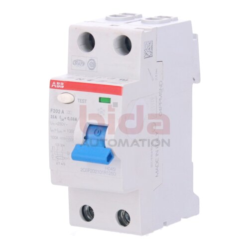 ABB F202 A Fehlstromschutzschalter / residual current device