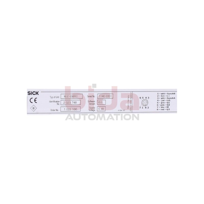Sick MLG1-0290F821 (2023748) Messende Automatisirungs-Lichtgitter Measuring automated light grids