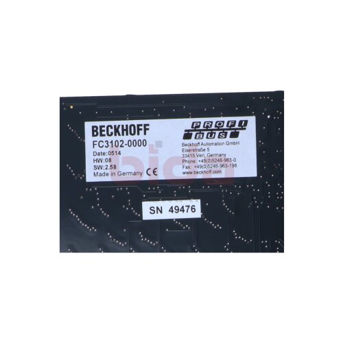 BECKHOFF FC3102-0000 PROFIBUS-Master/Slave-Einsteckkarte Master/slave plug-in card