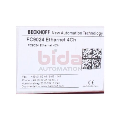 BECKHOFF FC9024 Gigabit-Ethernet-Einsteckkarte Gigabit Ethernet plug-in card