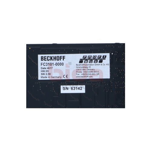 BECKHOFF FC3101-0000 PROFIBUS-Master/Slave-Einsteckkarte Master/slave plug-in card