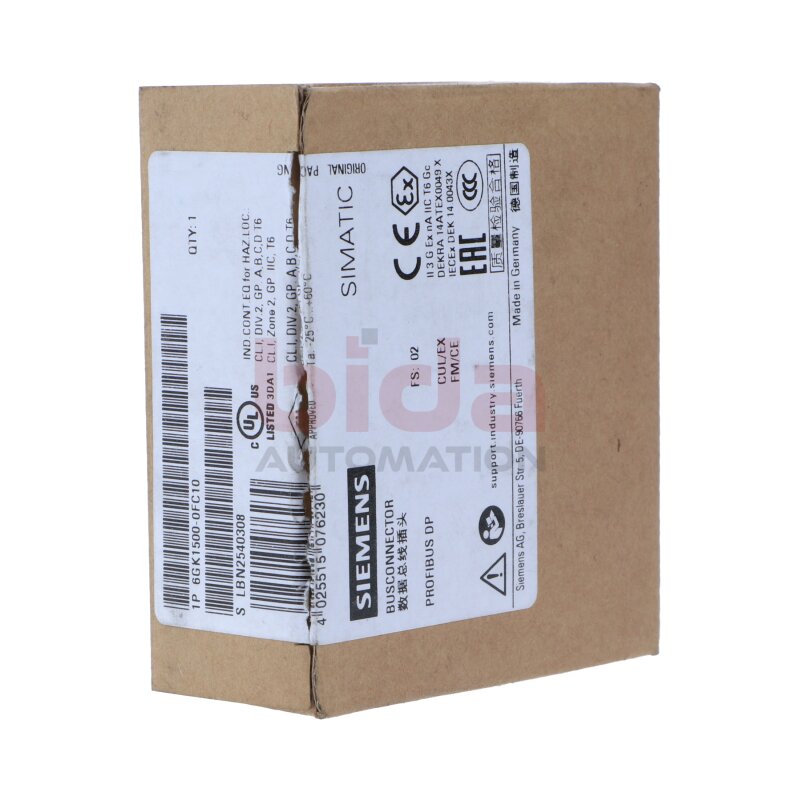 Siemens 6GK1500-0FC10 / 6GK1 500-0FC10 PROFIBUS FC RS 485 Plug 180 PROFIBUS-Stecker / connector