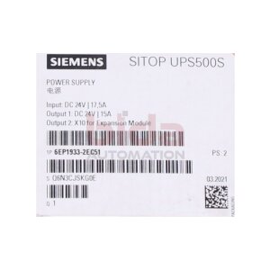 Siemens 6EP1933-2EC51 SITOP UPS500S Wartungsfreie...