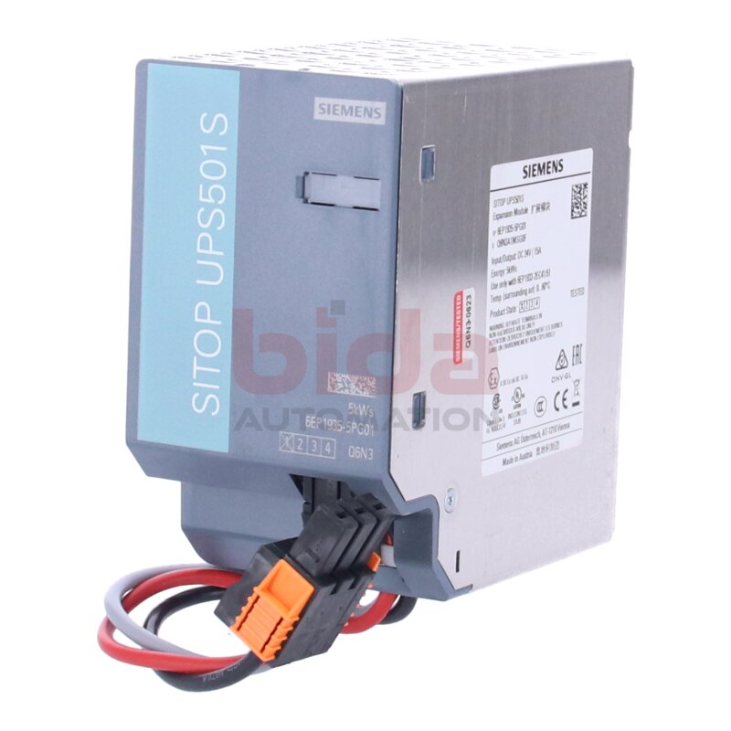 Siemens 6EP1935-5PG01 SITOP UPS501S Erweiterungsmodul 5 kWs fuer UPS500S Extension module