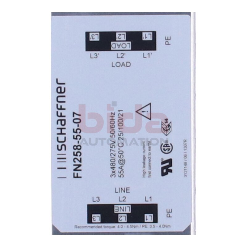 SCHAFFNER FN258-55-07 Netzfilter Power supply line filter