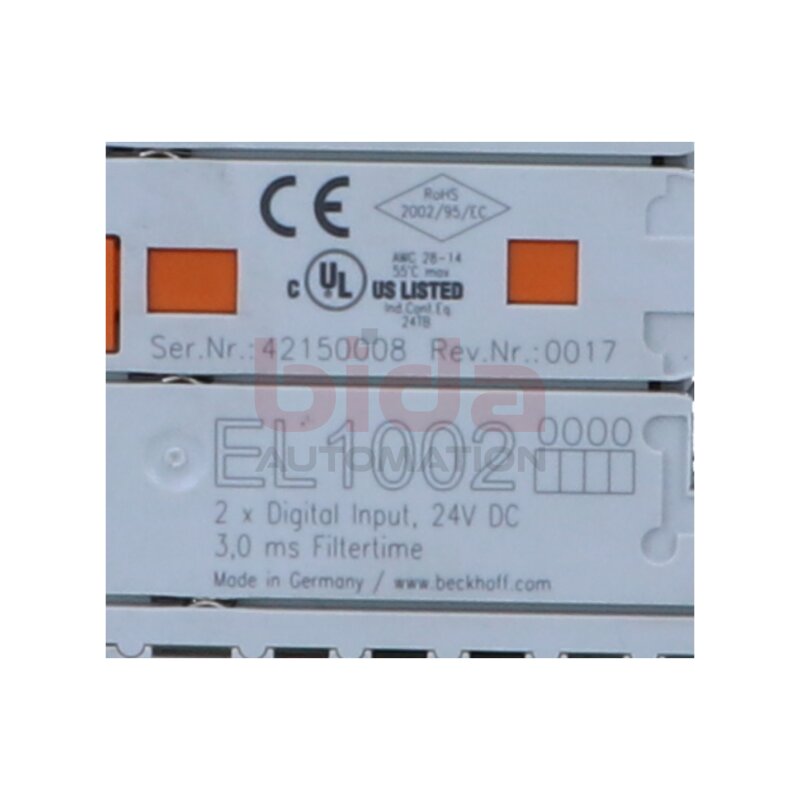 BECKHOFF EL1002 2-Kanal-Digital-Eingangsklemme 2-channel digital input terminal