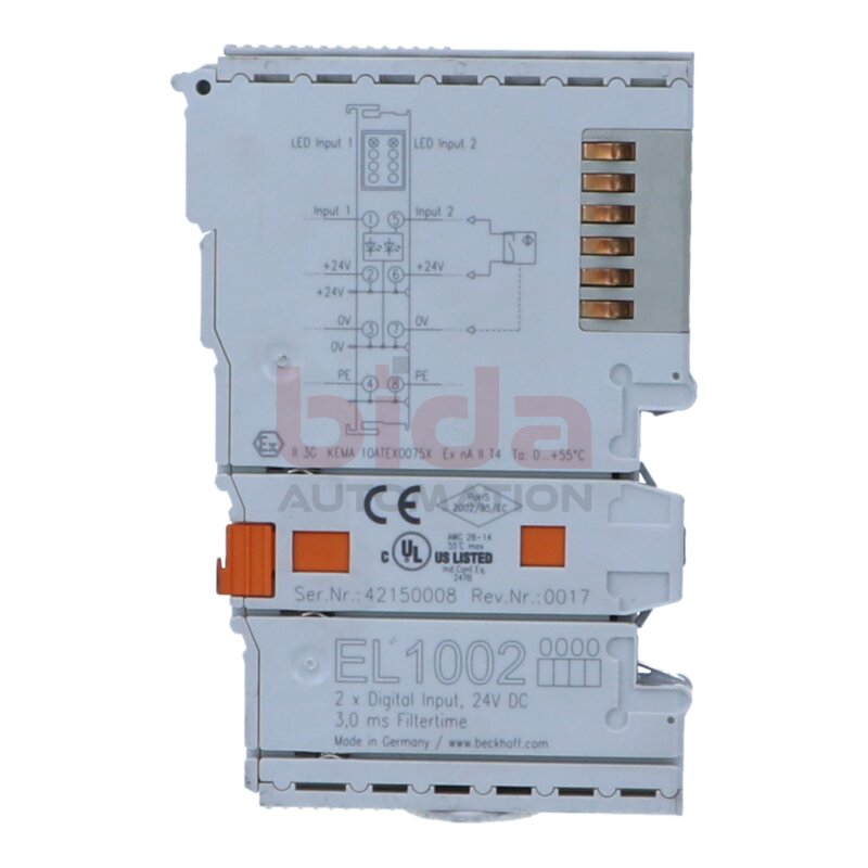 BECKHOFF EL1002 2-Kanal-Digital-Eingangsklemme 2-channel digital input terminal