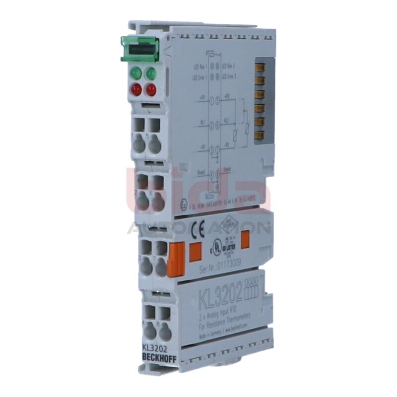 BECKHOFF KL3202 Busklemme,2-Kanal-Analog-Eingang, Temperatur, RTD (Pt100), 16 Bit  BusTerminal, 2-channel analog input