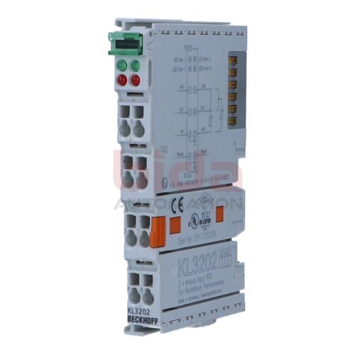 BECKHOFF KL3202 Busklemme,2-Kanal-Analog-Eingang, Temperatur, RTD (Pt100), 16 Bit  BusTerminal, 2-channel analog input