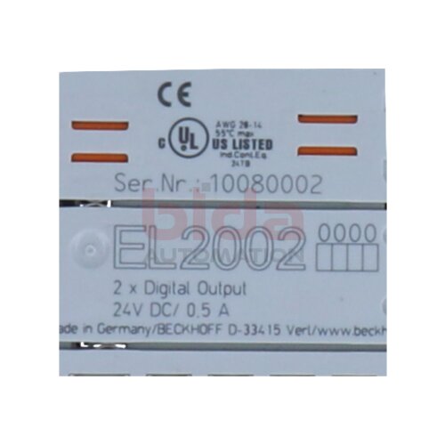 Beckhoff EL2002 Digitale Ausgangsklemme EtherCAT Digital output terminal