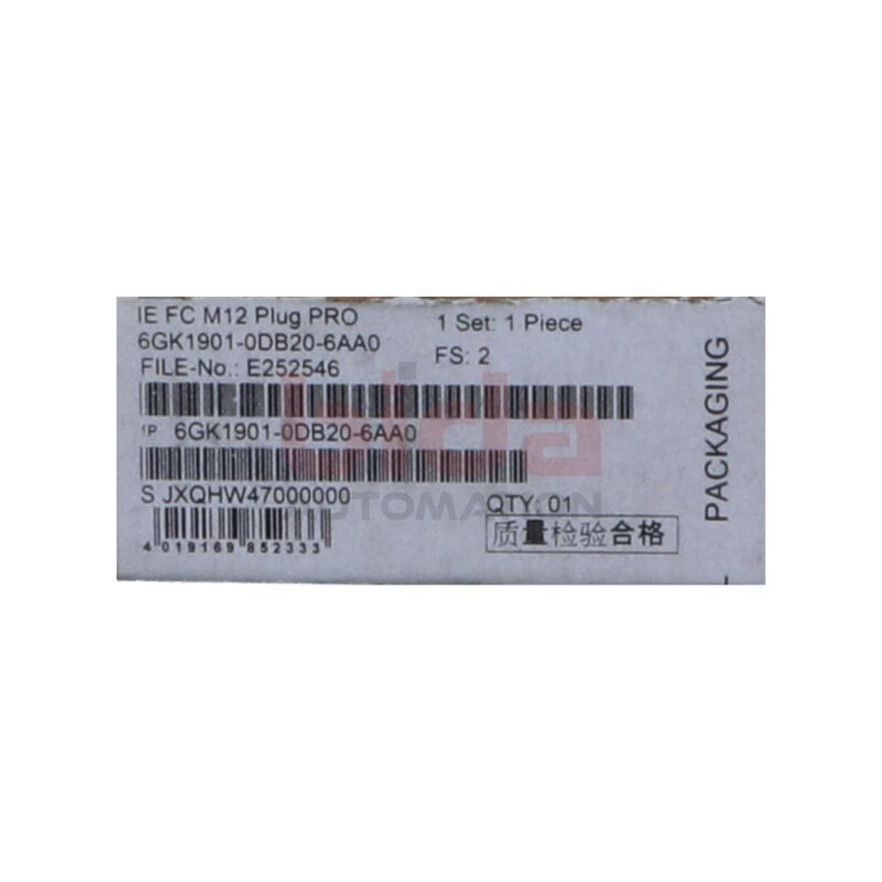 Siemens 6GK1901-0DB20-6AA0 / 6GK1 901-0DB20-6AA0 Industrial Ethernet FastConnect M12 Plug / Steckverbinder