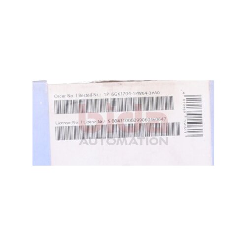Siemens 6GK1704-1PW64-3AA0 Industrial Ethernet SOFTNET-PG/2006 Software