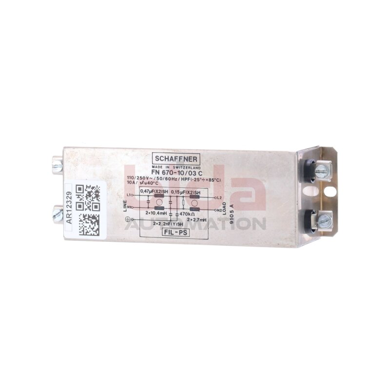 Schaffner FN 670-10/03 C Netzfilter Line Filter 110/250V