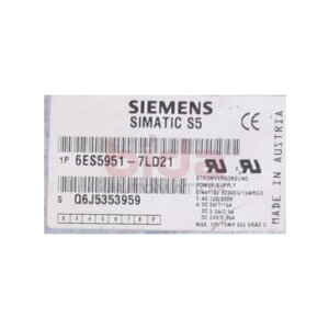 Siemens 6ES5951-7LD21 SIMATIC S5, Stromversorgung 951 /...