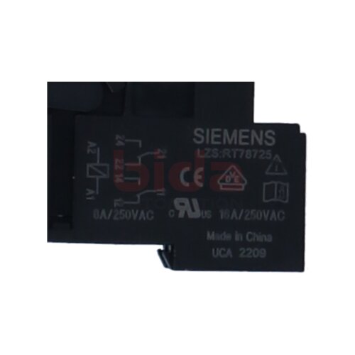 Siemens LZS:RT78725 Stecksockel f&uuml;r RT-Relais / Plug-in base for RT relay 24V DC