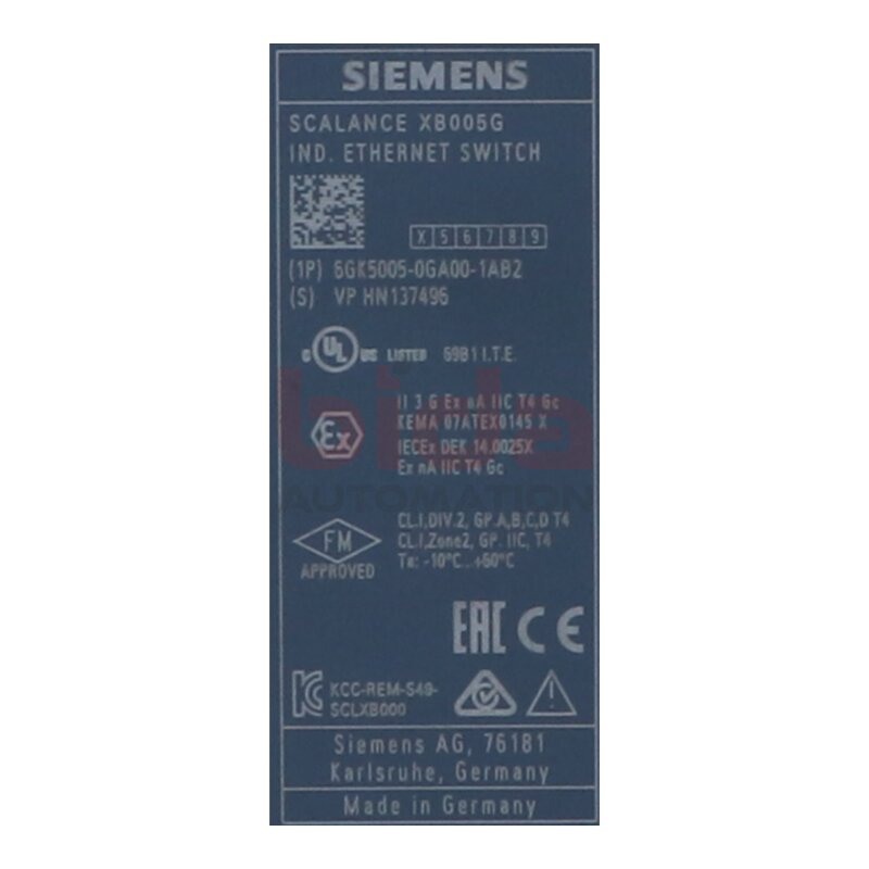 Siemens 6GK50050GA001AB2 SCALANCE XB005G unverwalteter Industrial Ethernet Switch SCALANCE XB005G unmanaged Industrial Ethernet Switch