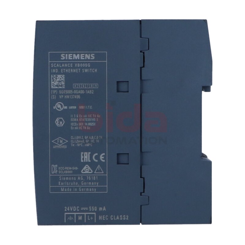Siemens 6GK50050GA001AB2 SCALANCE XB005G unverwalteter Industrial Ethernet Switch SCALANCE XB005G unmanaged Industrial Ethernet Switch
