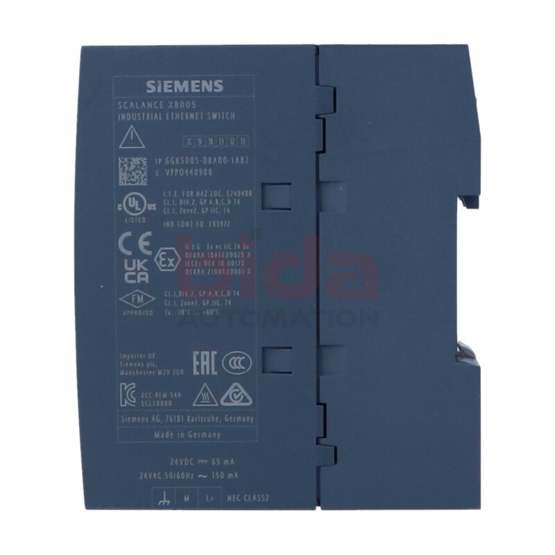 Siemens 6GK5005-0BA00-1AB2 SCALANCE XB005 Unverwalteter Industrial Ethernet Switch Unmanaged Industrial Ethernet Switch