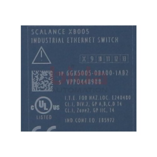 Siemens 6GK5005-0BA00-1AB2 SCALANCE XB005 Unverwalteter Industrial Ethernet Switch Unmanaged Industrial Ethernet Switch
