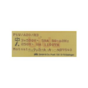 Pilz P1W/A20/R3 (489540) Sicherheitsrelais / safety relay...
