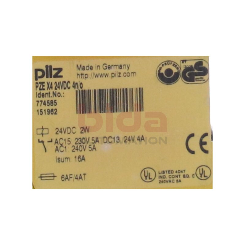 Pilz PZEX4 / PZE X4 (774585) Sicherheitsrelais Safety relay