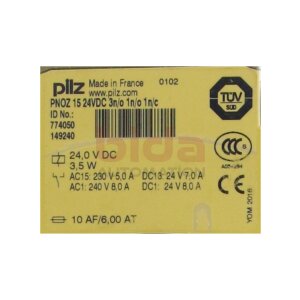 pilz PNOZ 15 24VDC 3n/o 1n/o 1n/c (774050)...