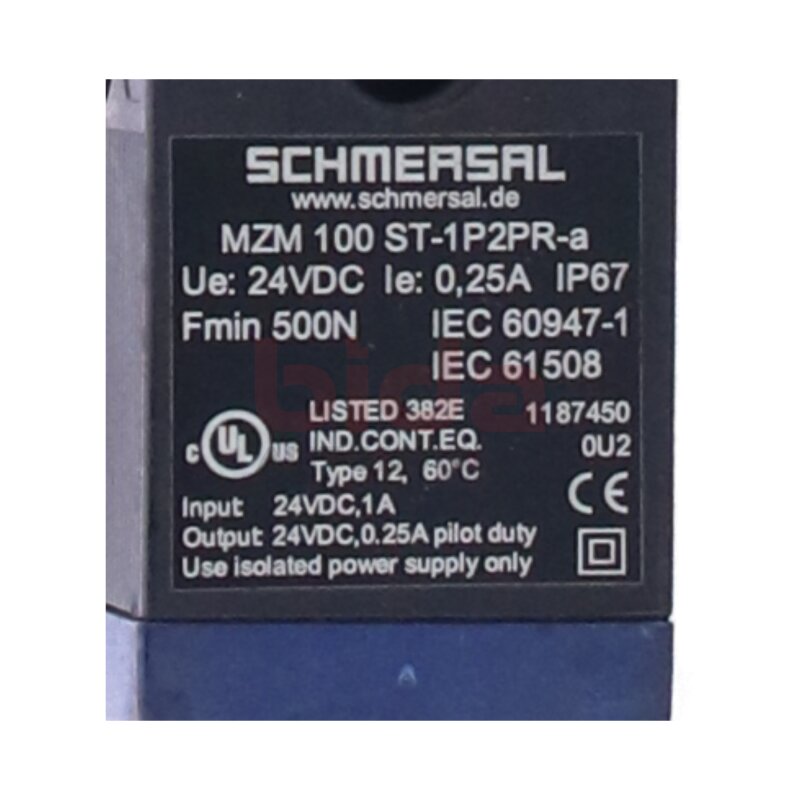 SCHMERSAL MZM 100 ST-1P2PR-a Sicherheitszuhaltung / Solenoid interlock 24V DC / 1A