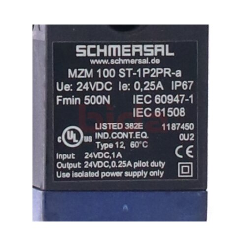 SCHMERSAL MZM 100 ST-1P2PR-a Sicherheitszuhaltung / Solenoid interlock 24V DC / 1A