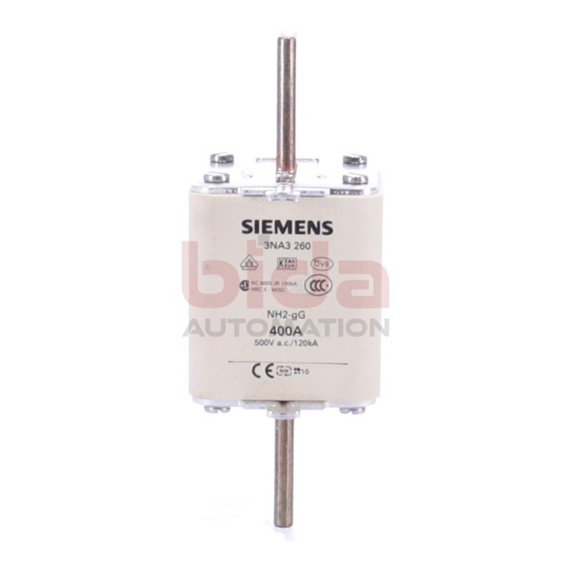 Siemens 3NA3 260 NH-Sicherungseinsatz, NH fuse-link / 500V AC / 400V DC