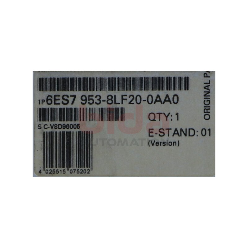Siemens 6ES7 953-8LF20-0AA0 / 6ES7953-8LF20-0AA0 SIMATIC S7, Speicherkarte / Micro Memory Card f&uuml;r S7-300/C7/ET 200, 3, 3V Nflash, 64 KByte