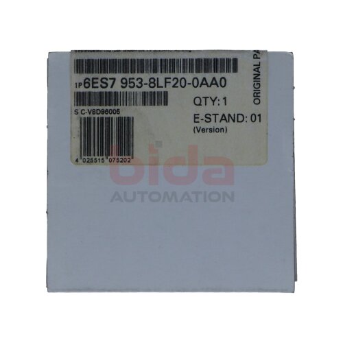 Siemens 6ES7 953-8LF20-0AA0 / 6ES7953-8LF20-0AA0 SIMATIC S7, Speicherkarte / Micro Memory Card f&uuml;r S7-300/C7/ET 200, 3, 3V Nflash, 64 KByte