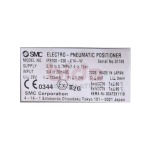 SMC IP8100-030-X14-W Elektro-pneumatischer...