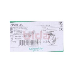 Schneider GV3P40(940539) Motorschutzschalter 3p Motor...