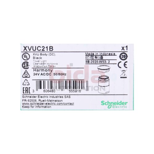 Schneider Electric XVUC21B Grundelement mit Deckel Base element with lid Harmony XVU