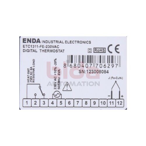 Enda ETC1311-FE-230VAC Digitaler Thermostat Digital thermostat
