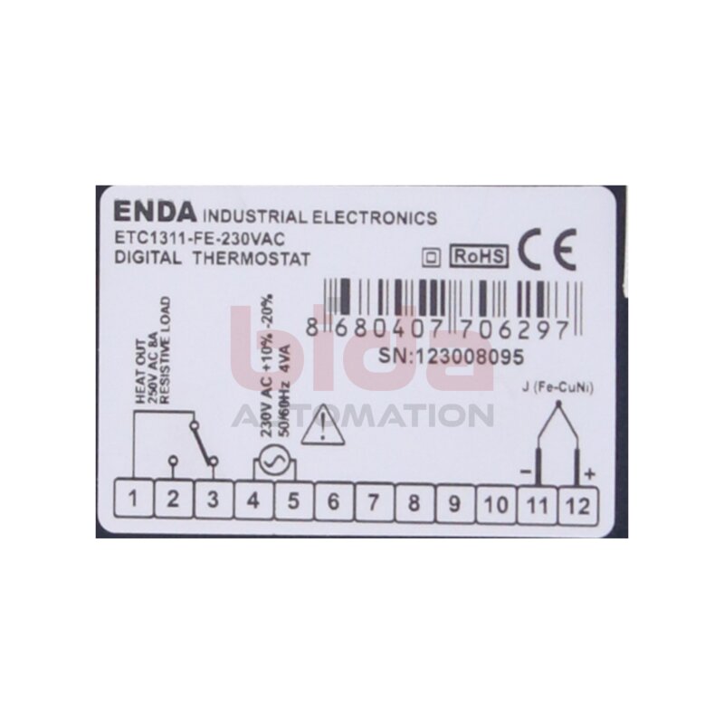 ENDA ETC1311-FE-230VAC Digitaler Thermostat Digital Thermostat