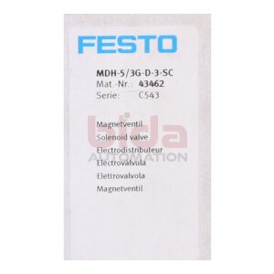 Festo MDH-5/3G-D-3-SC Magnetventil / Solenoid valve 24V DC