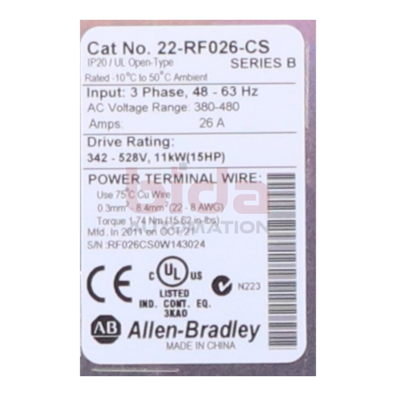 Allen Bradley 22-RF026-CS Eingangsfilter Input filters PowerFlex 4/40