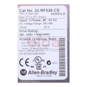Allen Bradley 22-RF026-CS Eingangsfilter Input filters...