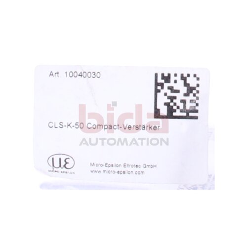 MICRO-EPSILON Eltrotec CLS-K-50 (10040030) Lichtleitersensor Fiber-optic sensor