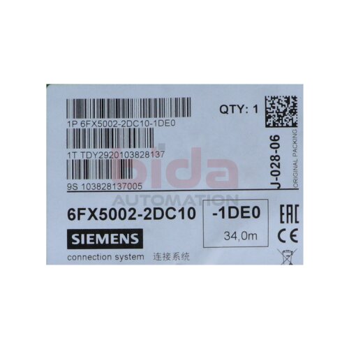 Siemens 6FX5002-2DC10-1DE0 / L&auml;nge=34m Signalleitung Signal cable