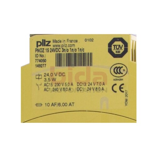 pilz PNOZ 15 24VDC 3n/o 1n/o 1n/c (774050 ) Sicherheitsschaltger&auml;t  / Safety switch device