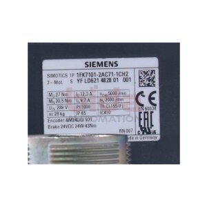 Siemens 1FK7101-2AC71-1CH2 SIMOTICS S Synchronmotor...